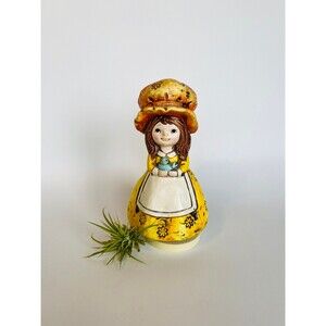 1970s Mod Music Box, 1970s Girl with Blue Bird